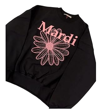 Mardi mercrediトレーナー ブラックピンク 黒ピンク Amazon.co.jp: Mardi*ロゴ長袖トレーナー ブラックピンク